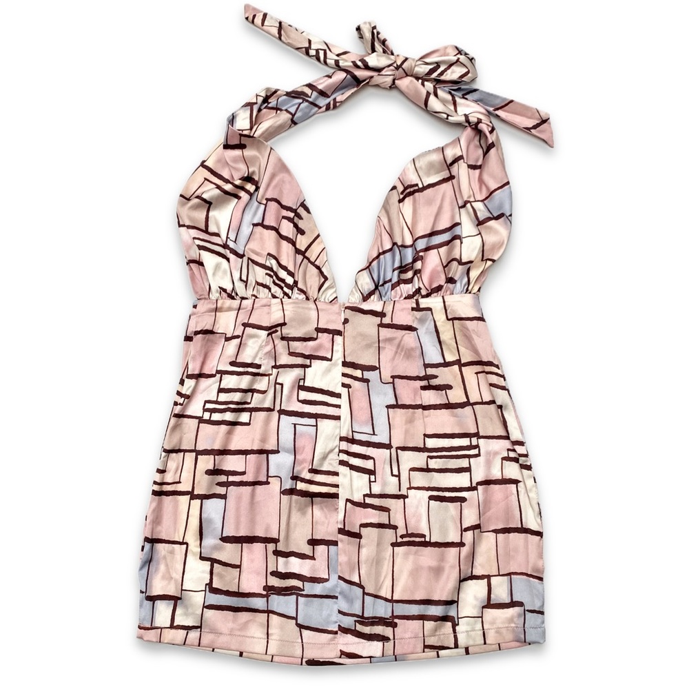 Princess Polly, Pastel, Abstract, Halter Top, Size 6